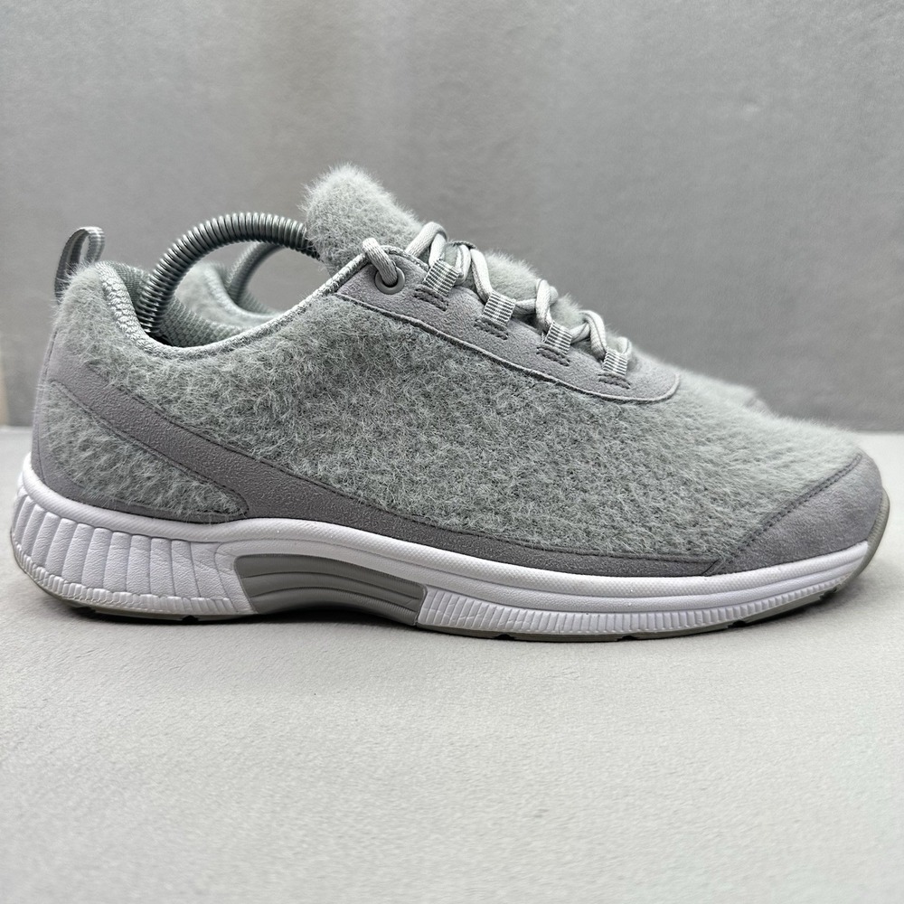 OrthoFeet 989 Coral Womens Size 10.5 (D) Shoes Gray Wool Orthotic Comfort WIDE